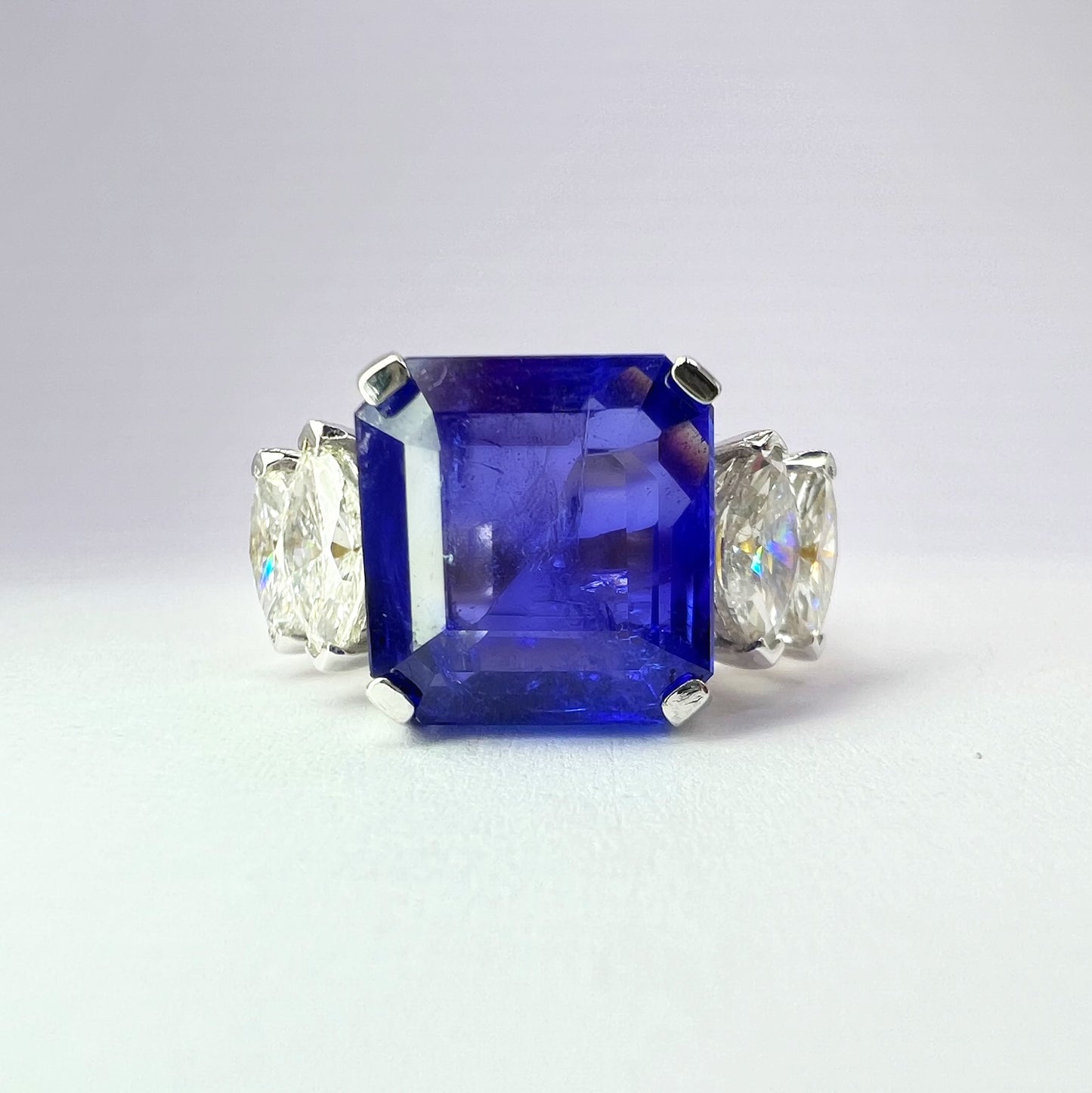 11.00 Ct Tanzanite and Diamond Dress Ring
