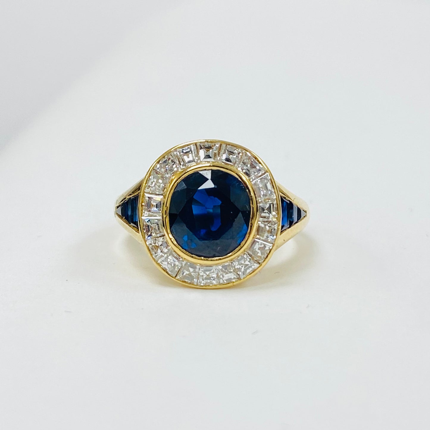 1970s Sapphire and Diamond Ring