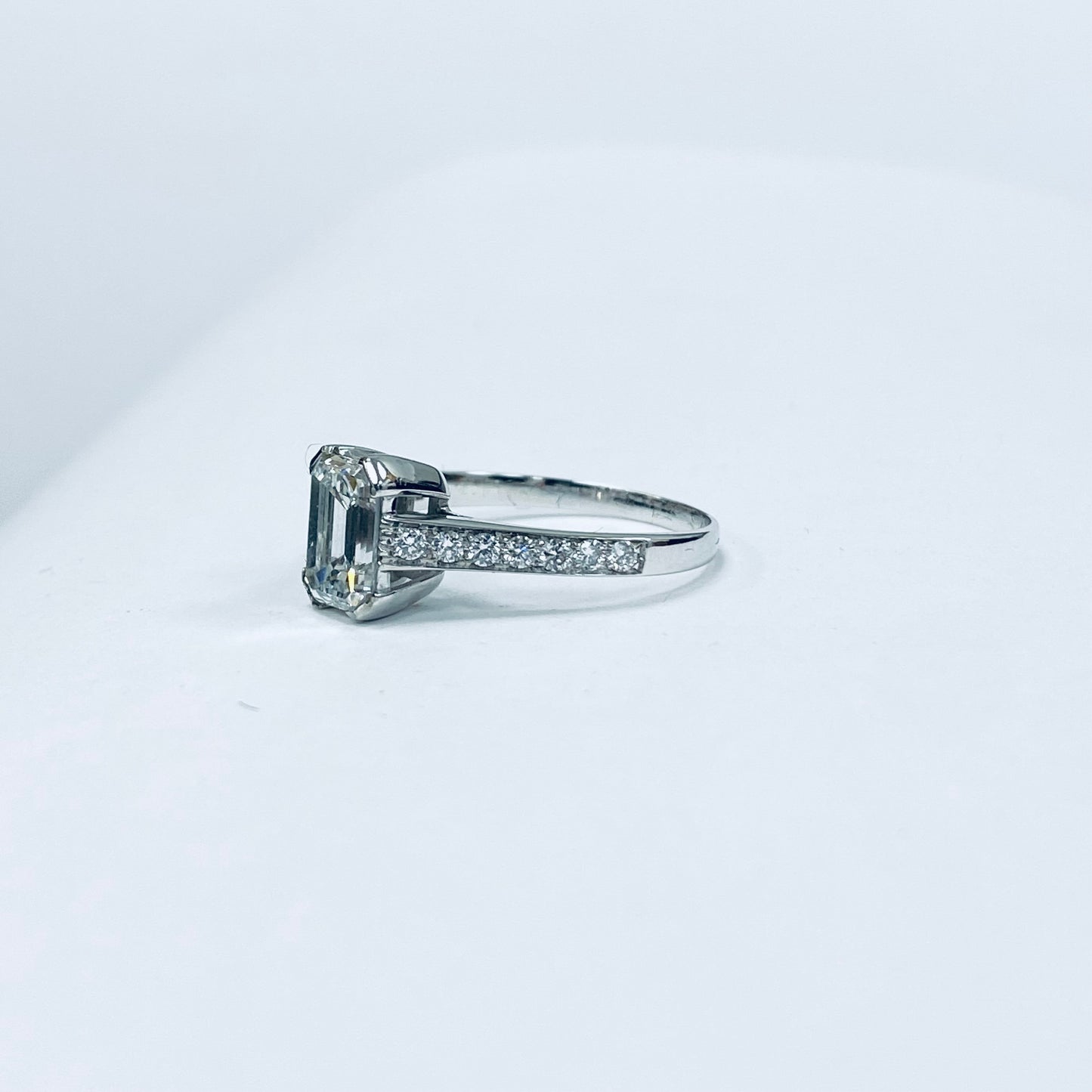 1.67 Ct Emerald Cut Diamond Ring