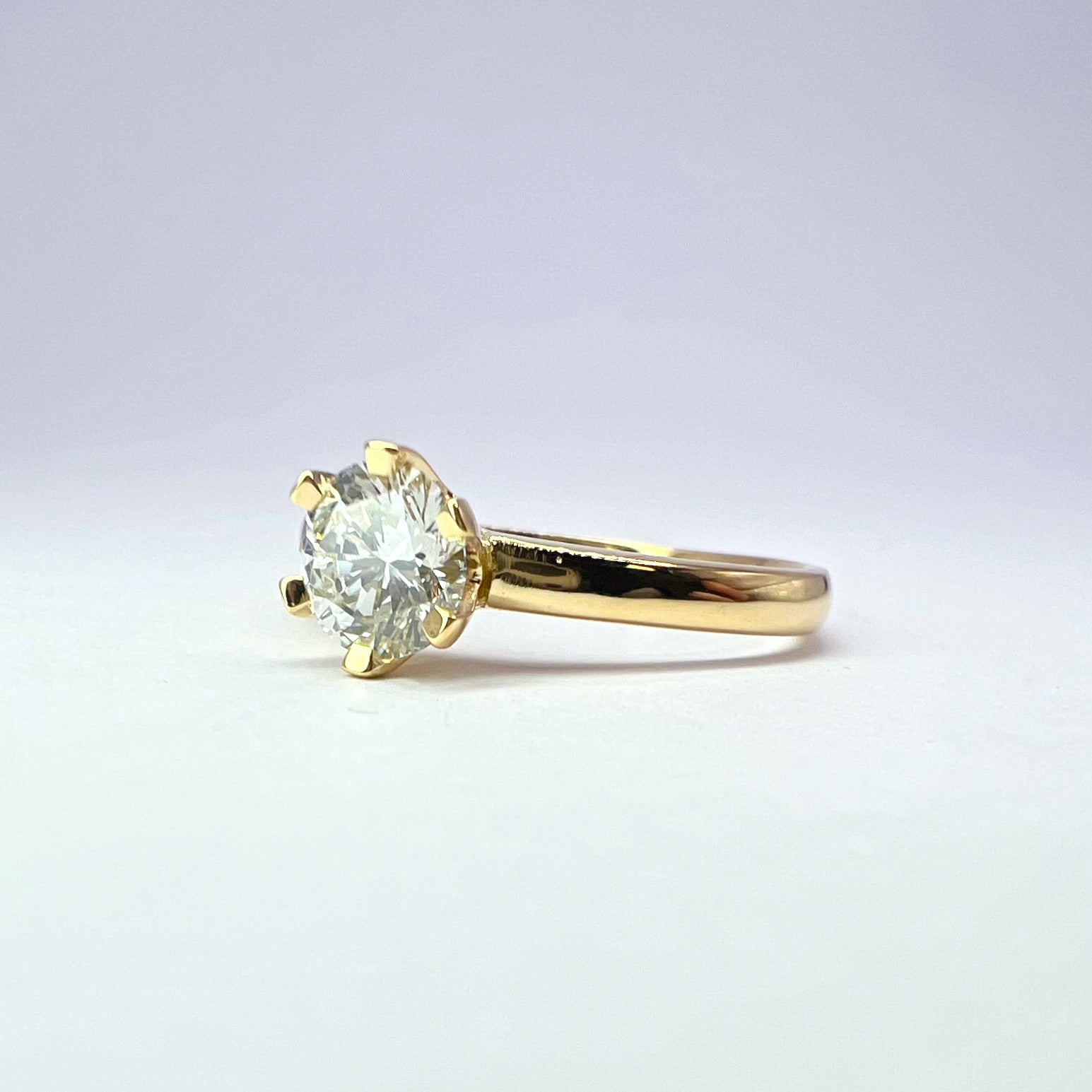 Solitaire Diamond Ring | 0.68ct Round Brilliant Cut in 18ct Yellow Gold