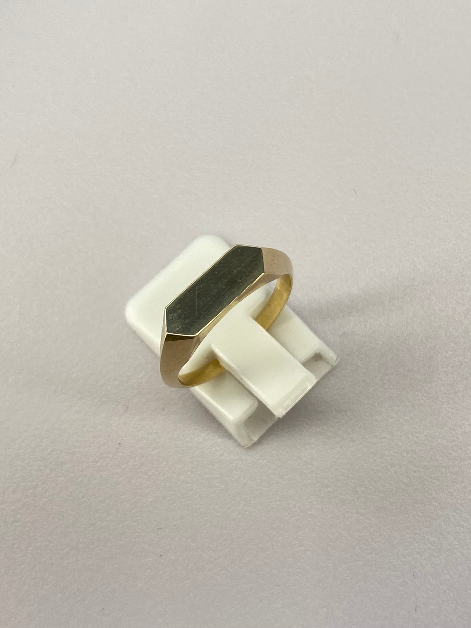 Hexagon Signet Ring | 14ct Yellow Gold Minimalist Design