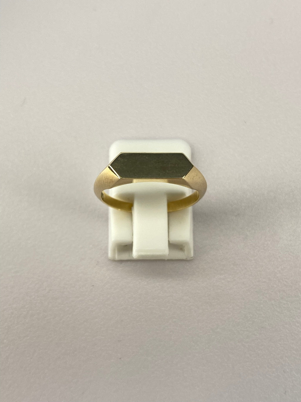 Hexagon Signet Ring | 14ct Yellow Gold Minimalist Design