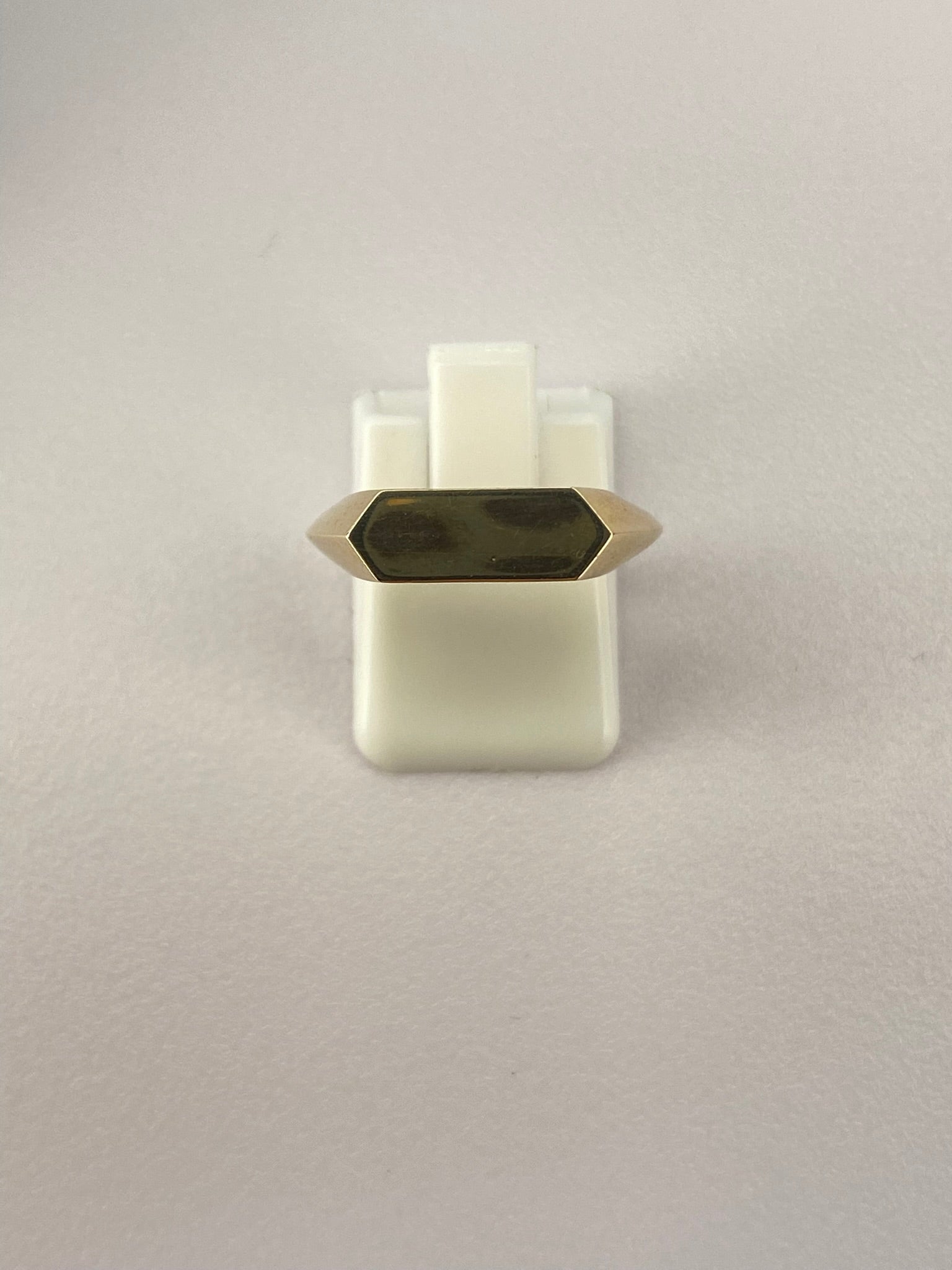 Hexagon Signet Ring | 14ct Yellow Gold Minimalist Design