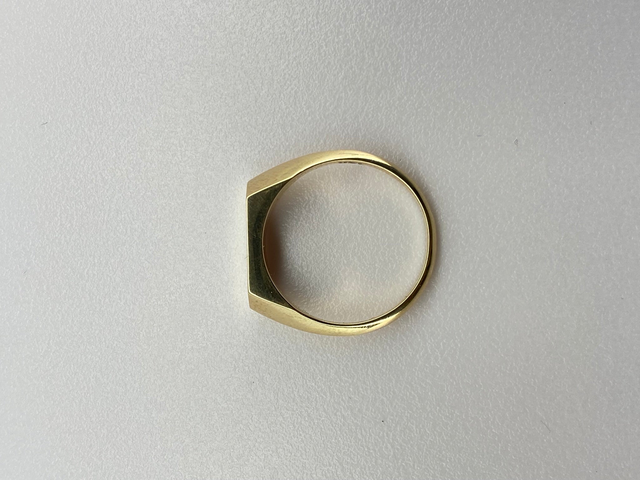 Hexagon Signet Ring | 14ct Yellow Gold Minimalist Design