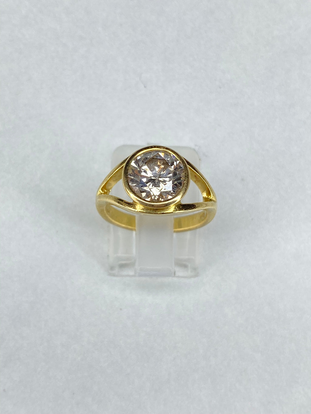2.53ct Diamond Eye Engagement Ring – 18K Yellow Gold Hallmarked