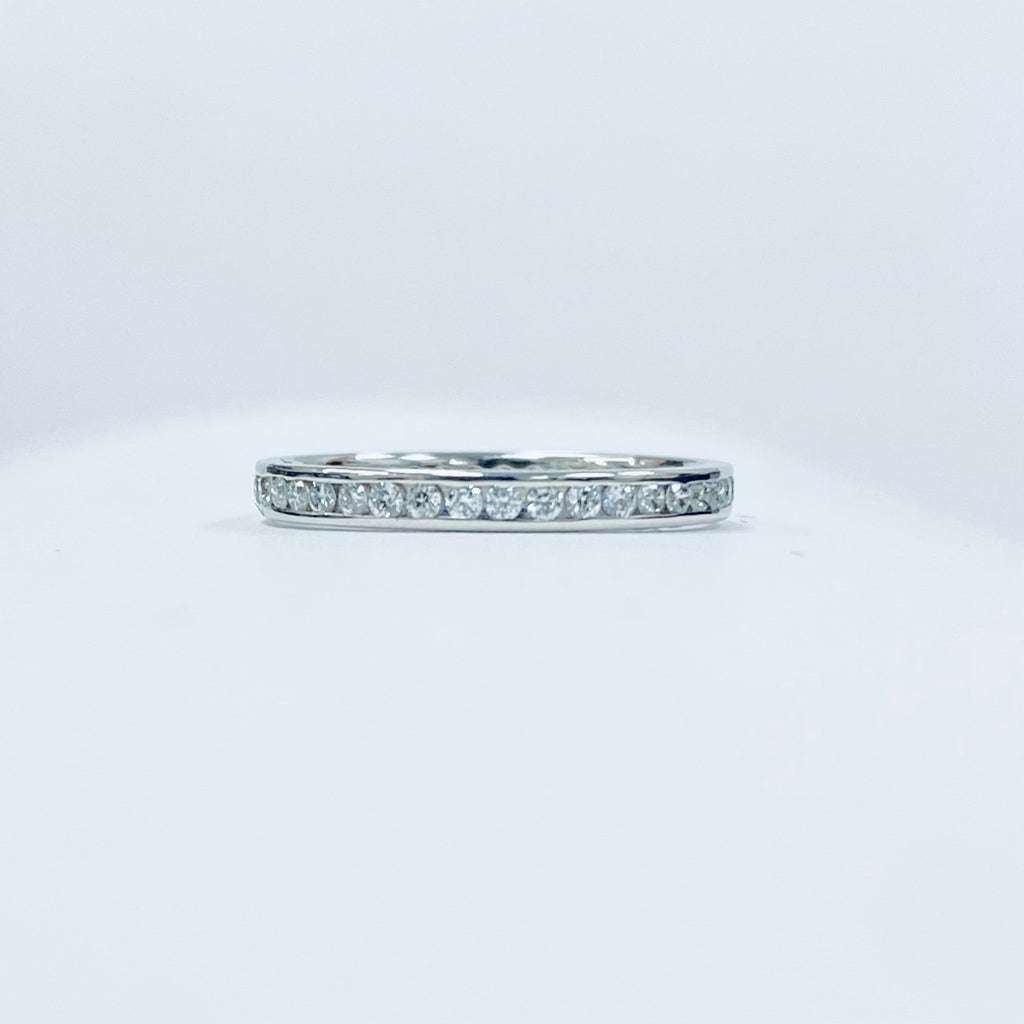 0.40ct Diamond Full Eternity Ring | Channel Set | 18K White Gold