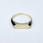 Hexagon Signet Ring | 14ct Yellow Gold Minimalist Design