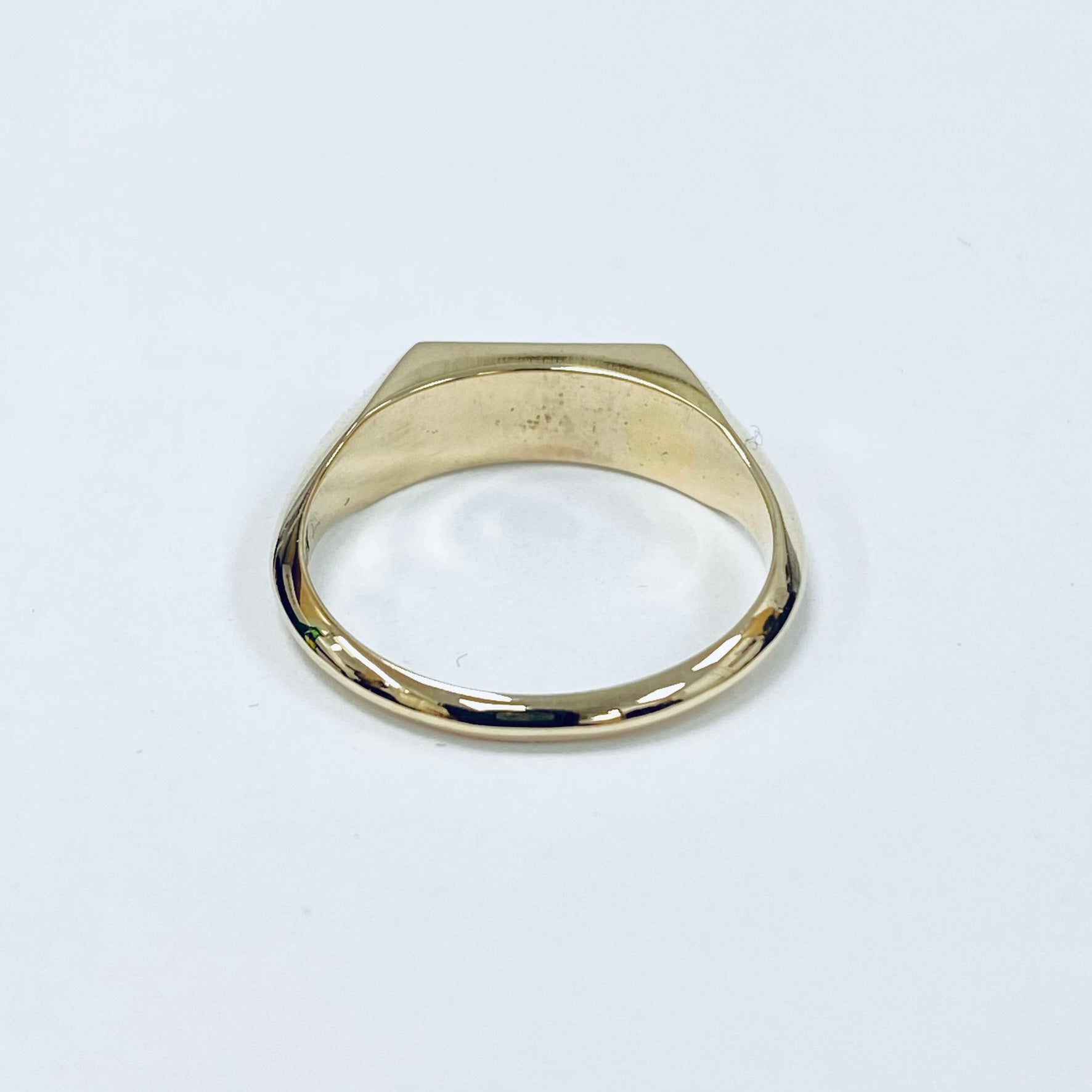 Hexagon Signet Ring | 14ct Yellow Gold Minimalist Design