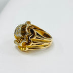 Vintage Diamond Bow Ring | 0.70ct Diamond | 18ct Yellow Gold Statement Ring