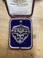Antique 5.70ct approx Diamond Brooch 18ct White Gold Vintage Openwork Pin 13.91g