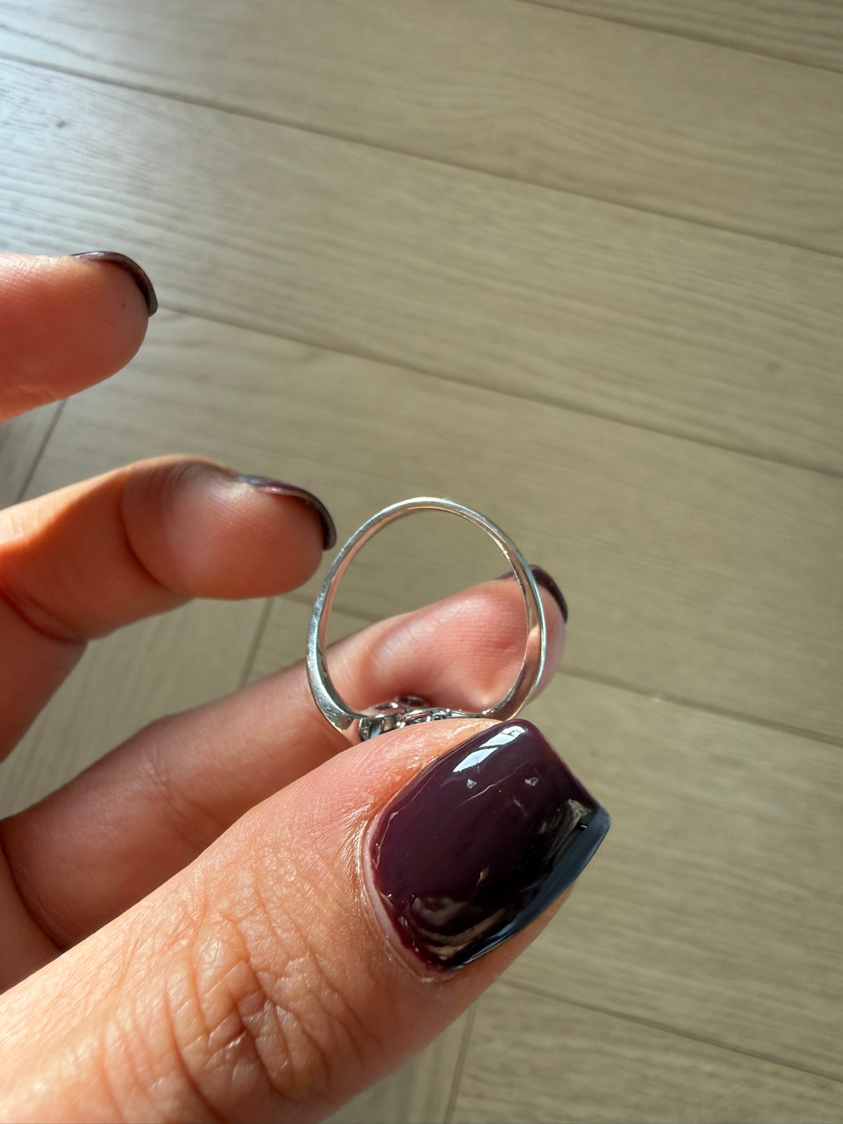 Vintage Oval Mixed Ruby & Diamond Bypass Ring