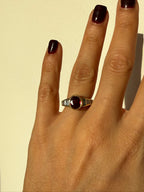 Vintage 1970s Ruby & Diamond 18ct Gold Ring