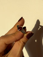 Vintage 1970s Ruby & Diamond 18ct Gold Ring