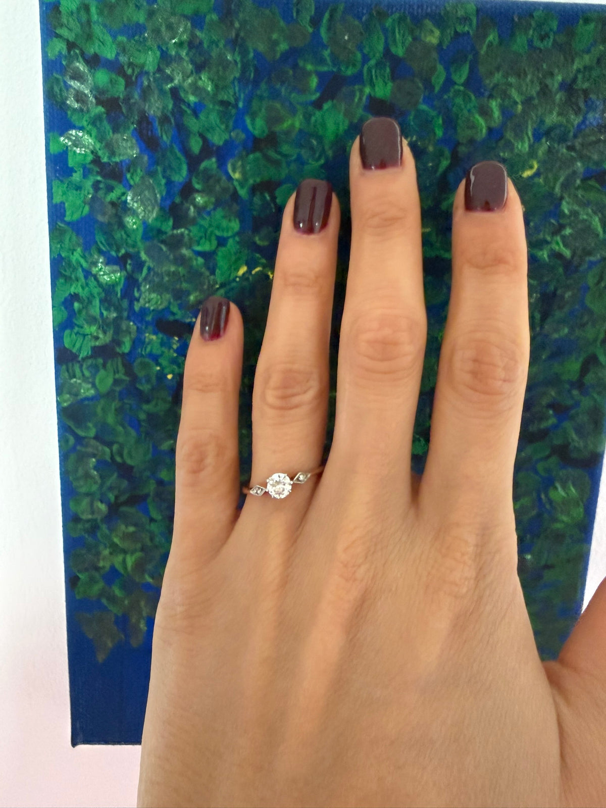 0.50ct Dainty Diamond Engagement Ring | Gold & Platinum Vintage Style