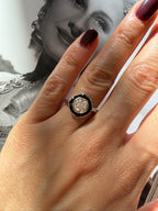 1.00ct Diamond Black Onyx Solitaire Ring