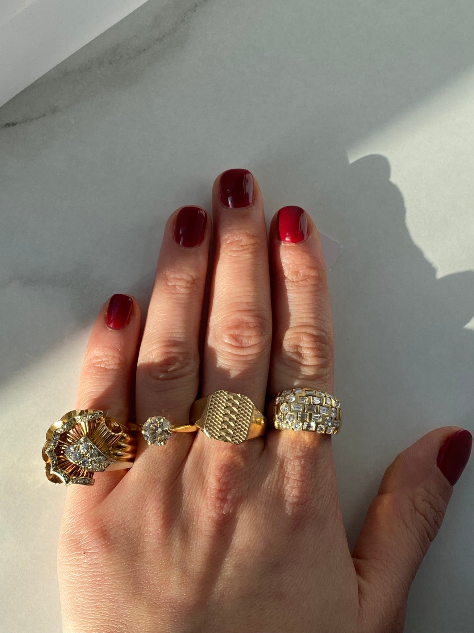 Vintage Diamond Bow Ring | 0.70ct Diamond | 18ct Yellow Gold Statement Ring