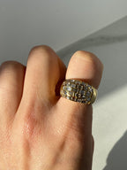 1.35ct Mixed Cut Diamond Chunky Ring | Baguette & Round | 18K Yellow Gold