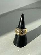 1.35ct Mixed Cut Diamond Chunky Ring | Baguette & Round | 18K Yellow Gold