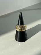 1.35ct Mixed Cut Diamond Chunky Ring | Baguette & Round | 18K Yellow Gold