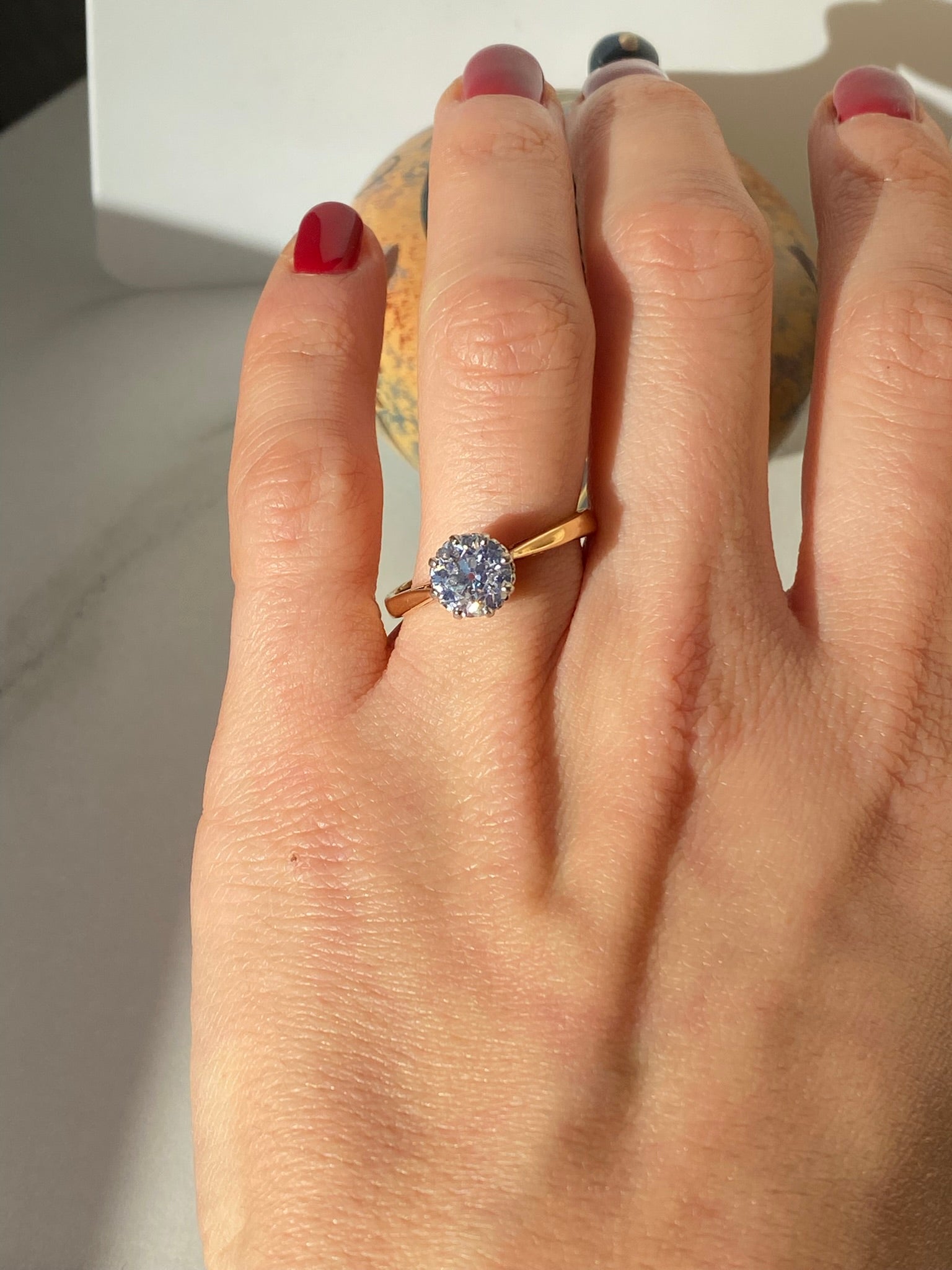 1.40ct Diamond Solitaire Engagement Ring F–G SI3 Platinum & 18ct Gold