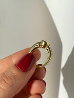 Vintage 1970s Ruby & Diamond 18ct Gold Ring