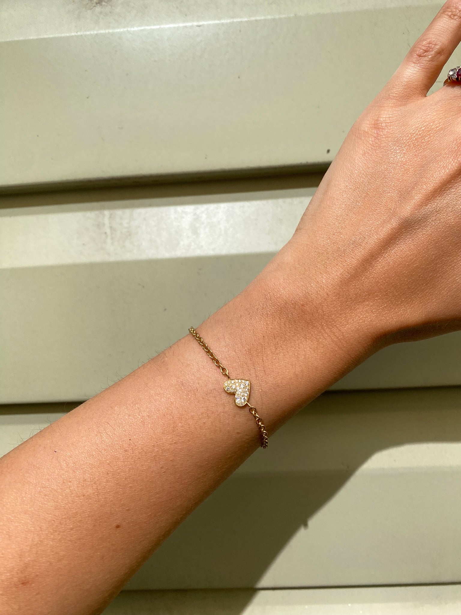 0.20 Ct Diamond Heart Bracelet