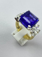 Tanzanite & Diamond Five-Stone Dress Ring | 11ct Tanzanite & 1.82ct Diamonds in 18ct Gold