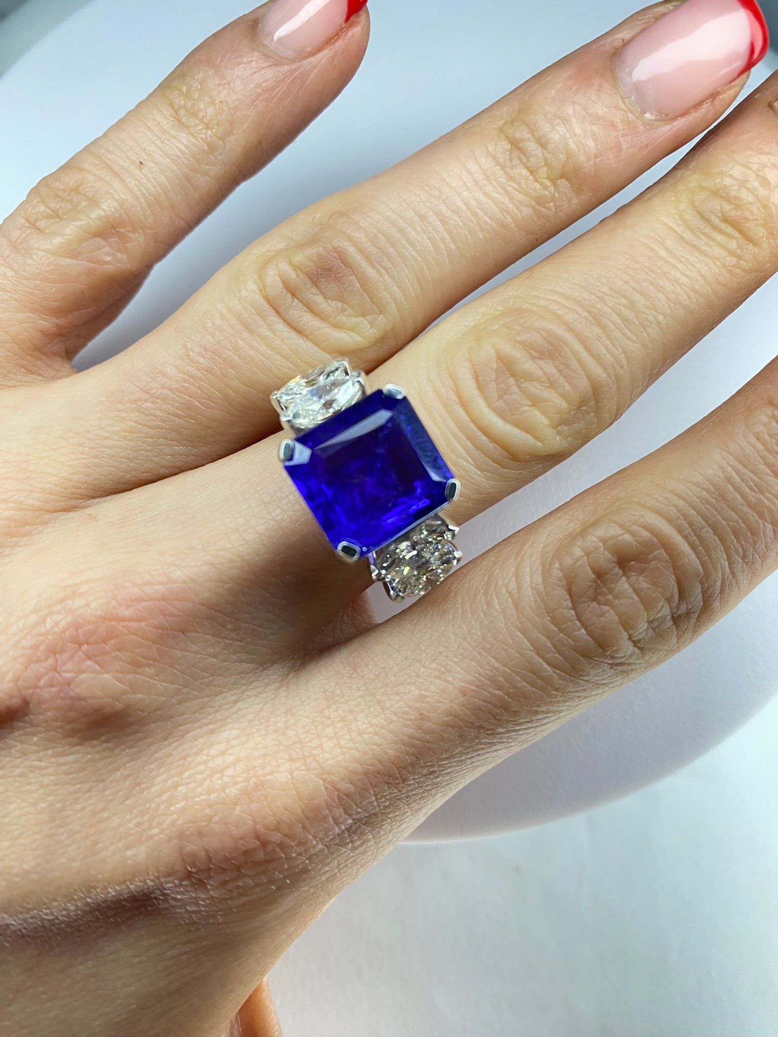 Tanzanite & Diamond Five-Stone Dress Ring | 11ct Tanzanite & 1.82ct Diamonds in 18ct Gold