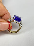 Tanzanite & Diamond Five-Stone Dress Ring | 11ct Tanzanite & 1.82ct Diamonds in 18ct Gold