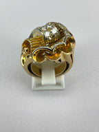 Vintage Diamond Bow Ring | 0.70ct Diamond | 18ct Yellow Gold Statement Ring