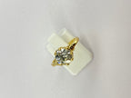 1.84ct Old Mine Cut Diamond Bamboo Solitaire Engagement Ring | 18K Yellow Gold