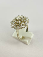 2.50ct Diamond Explosion Cluster Ring | 18K White Gold Statement Ring
