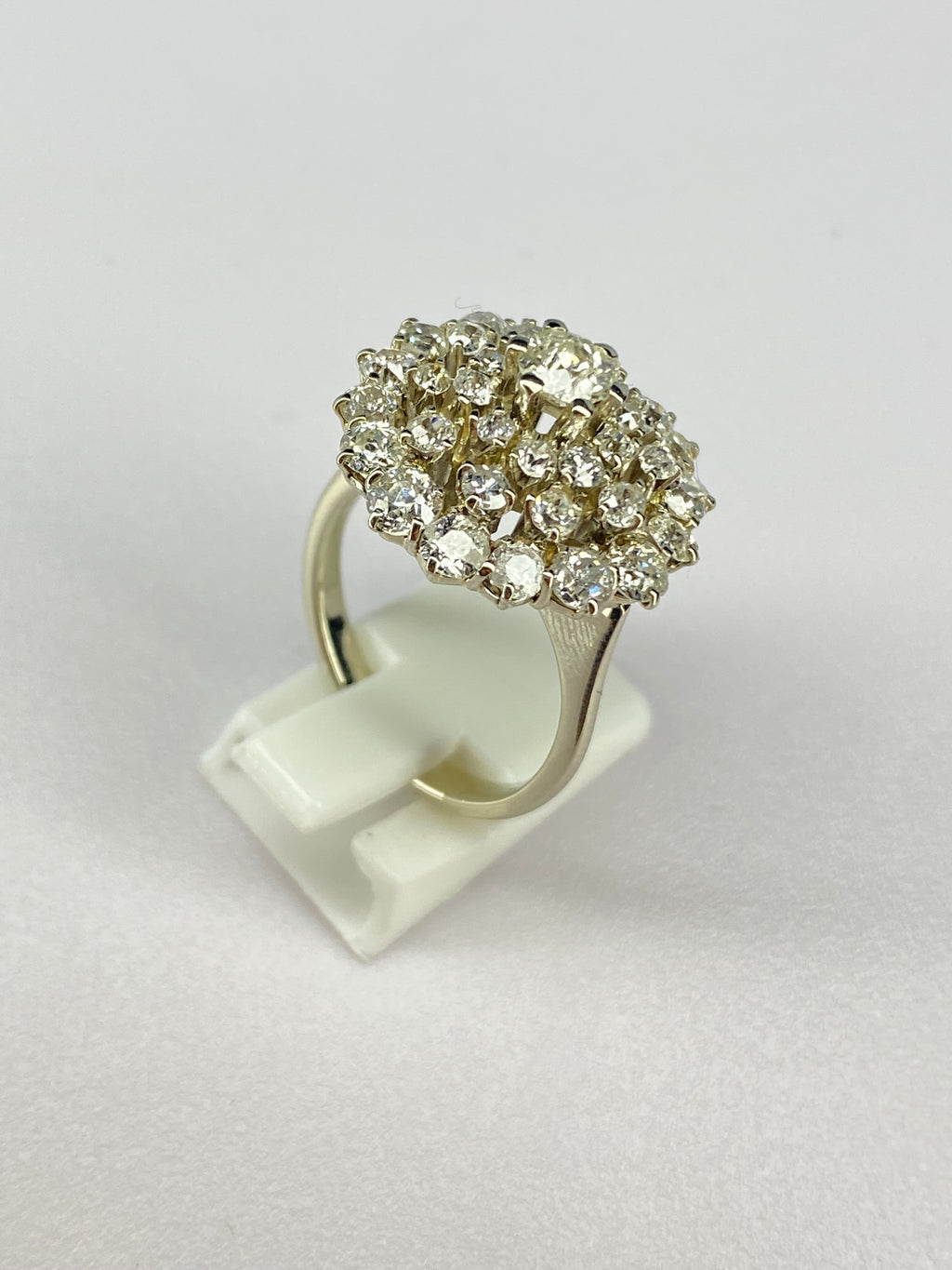 2.50ct Diamond Explosion Cluster Ring | 18K White Gold Statement Ring