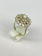 2.50ct Diamond Explosion Cluster Ring | 18K White Gold Statement Ring