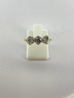 Old Mine Cut Diamond Three Stone Ring | 1.50ct Total | 18K Yellow Gold