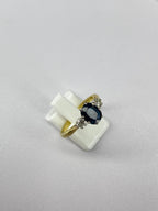 Sapphire & Diamond Three Stone Ring | 1.40ct Sapphire | 18ct Gold