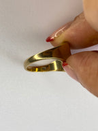 9K Yellow Gold Signet Ring – Classic Textured Face, Hallmarked