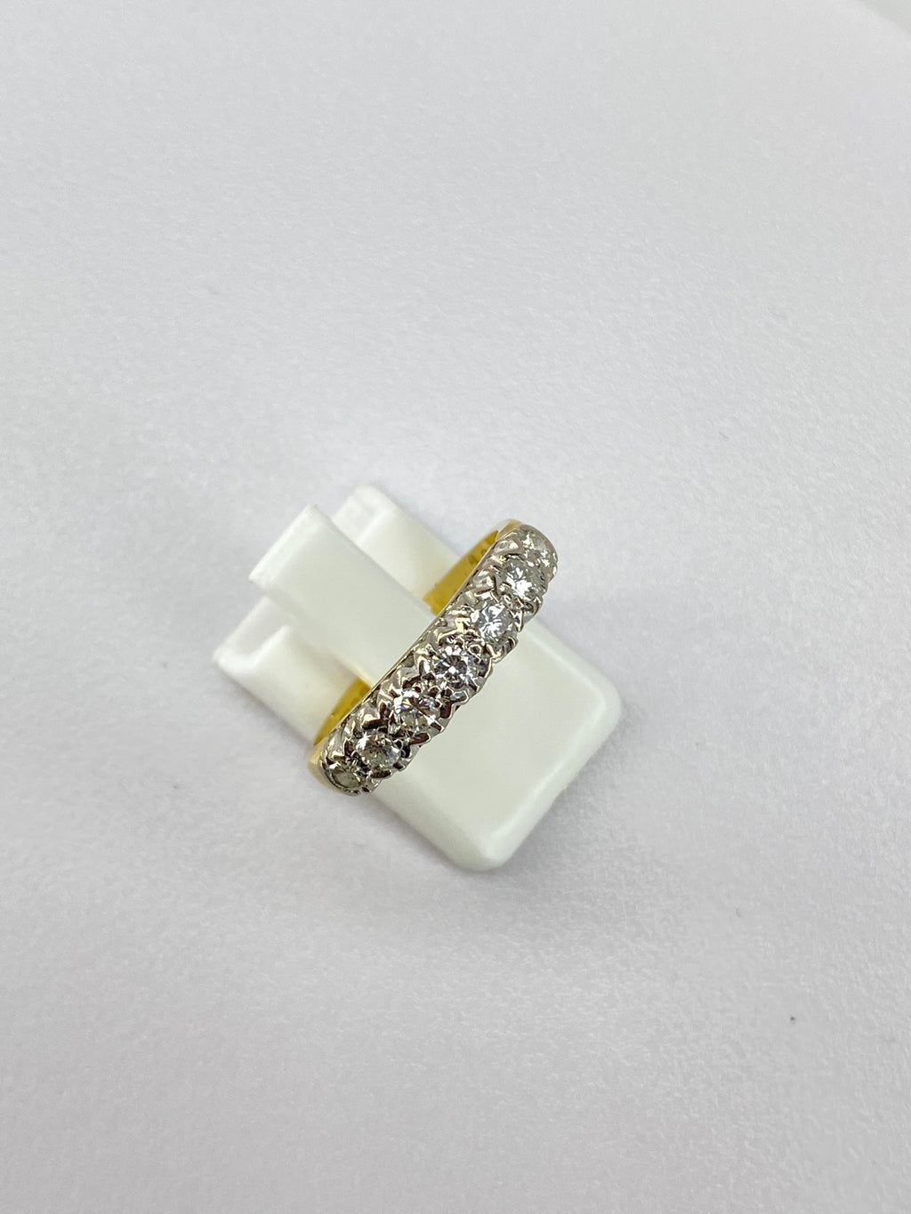 0.50ct Seven Stone Diamond Ring – 18K Yellow Gold, Birmingham Hallmarked, Size O