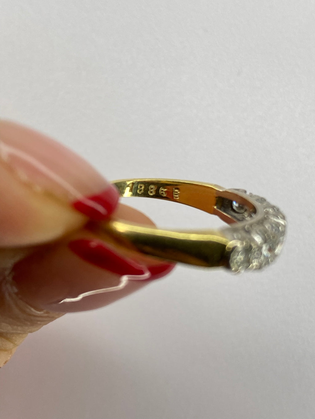 0.50ct Seven Stone Diamond Ring – 18K Yellow Gold, Birmingham Hallmarked, Size O