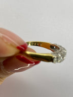 0.50ct Seven Stone Diamond Ring – 18K Yellow Gold, Birmingham Hallmarked, Size O