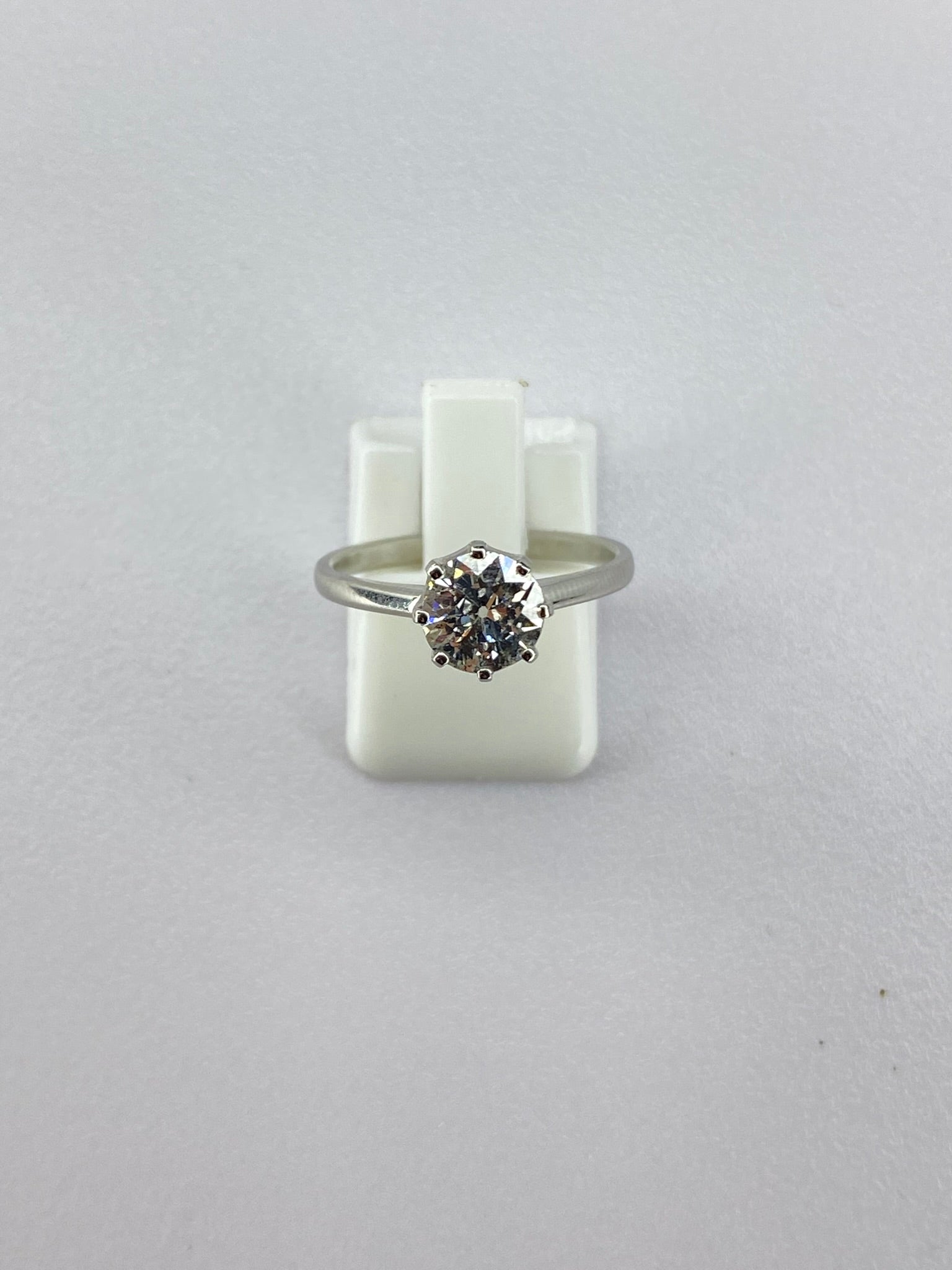 1ct Diamond Solitaire Engagement Ring Platinum – Certified Round Brilliant Classic Solitaire Ring