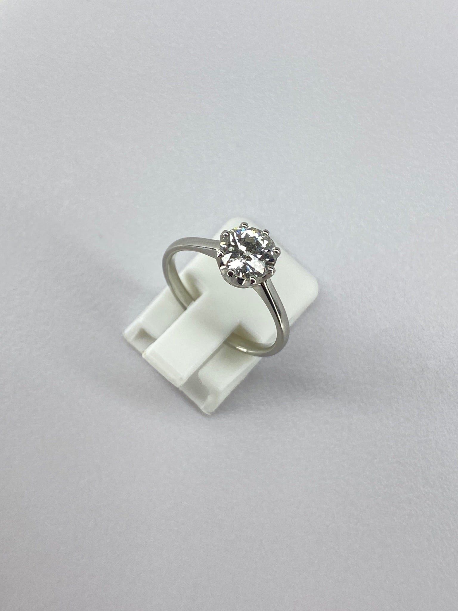 1ct Diamond Solitaire Engagement Ring Platinum – Certified Round Brilliant Classic Solitaire Ring