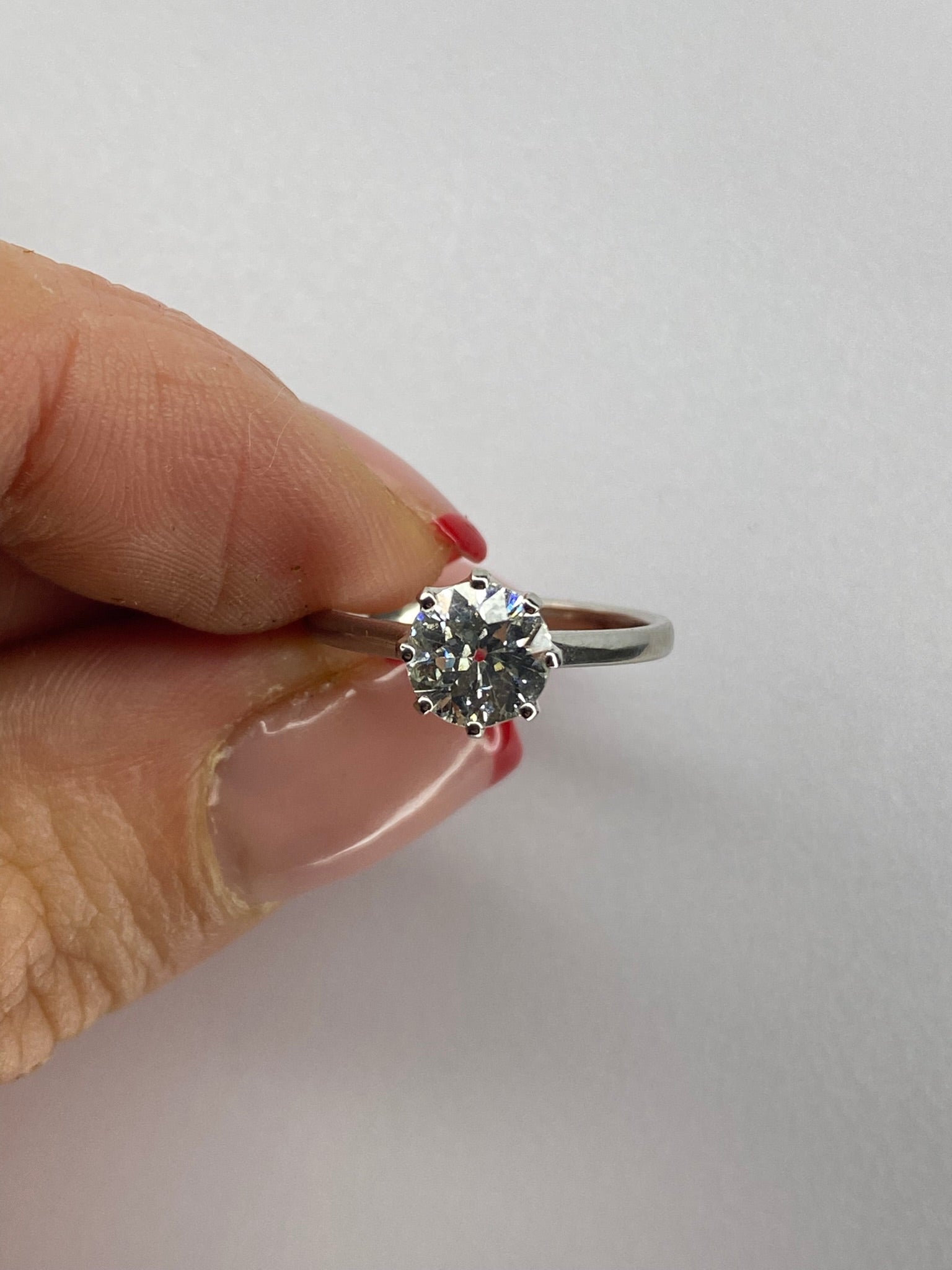 1ct Diamond Solitaire Engagement Ring Platinum – Certified Round Brilliant Classic Solitaire Ring