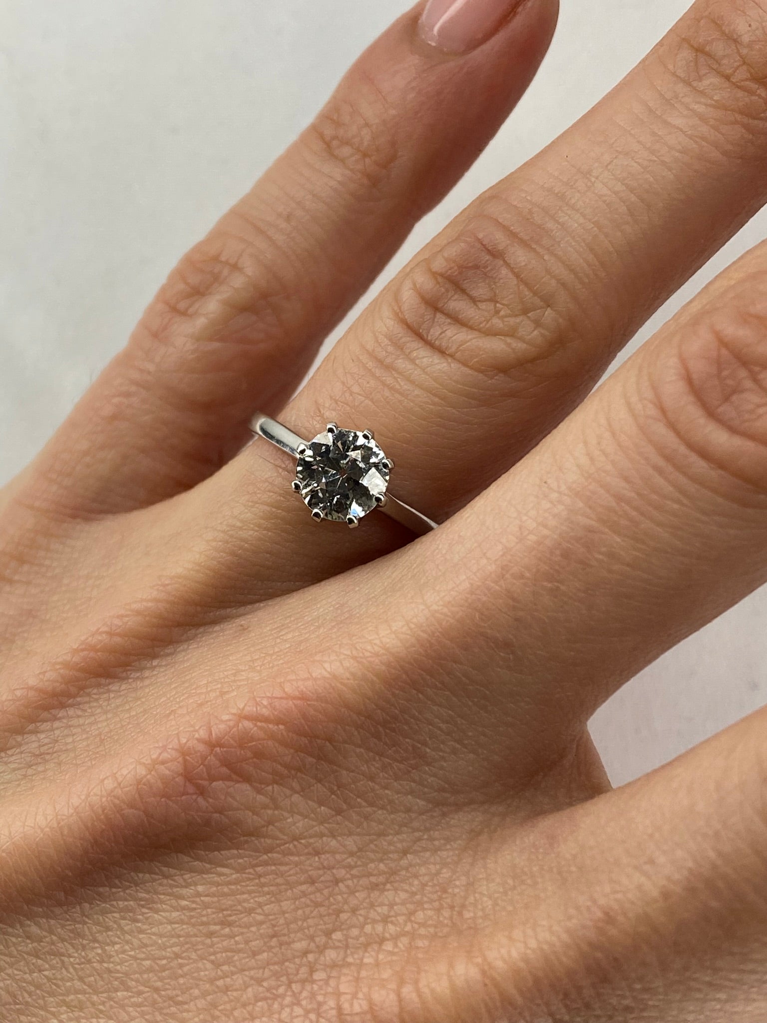 1ct Diamond Solitaire Engagement Ring Platinum – Certified Round Brilliant Classic Solitaire Ring