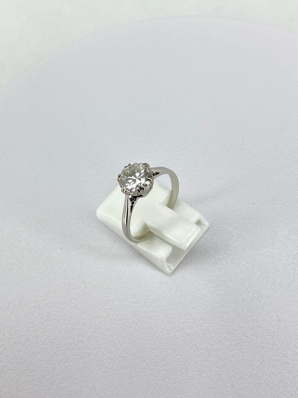 1.40ct Old European Cut Diamond Solitaire Engagement Ring Platinum G–H SI1