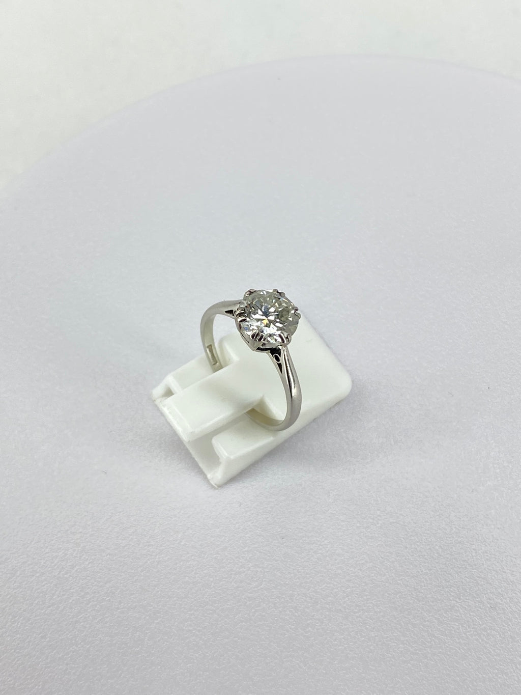 1.40ct Old European Cut Diamond Solitaire Engagement Ring Platinum G–H SI1