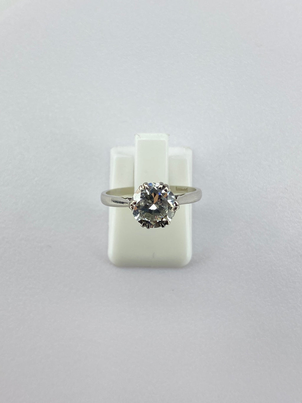 1.40ct Old European Cut Diamond Solitaire Engagement Ring Platinum G–H SI1