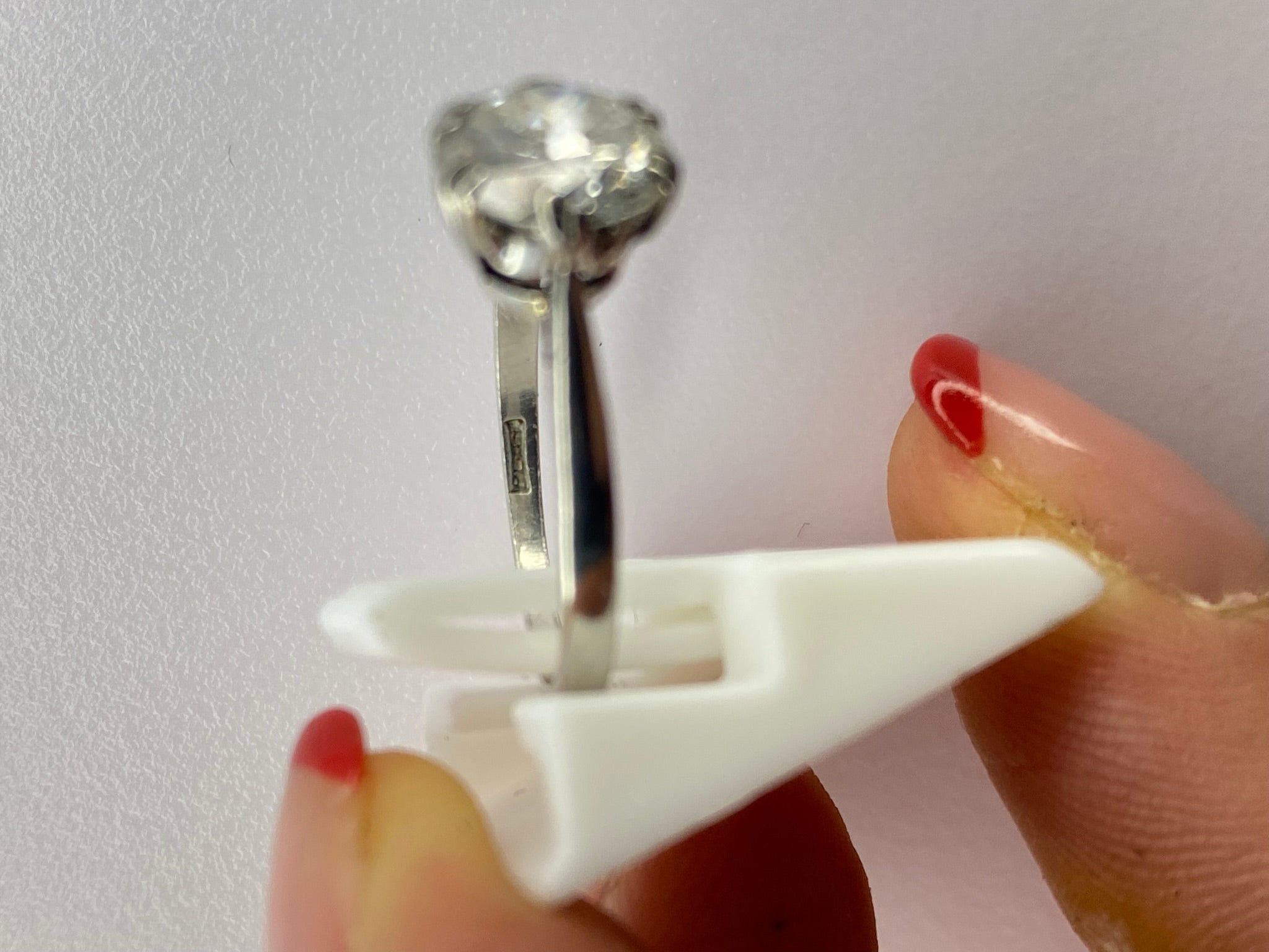 1.40ct Old European Cut Diamond Solitaire Engagement Ring Platinum G–H SI1