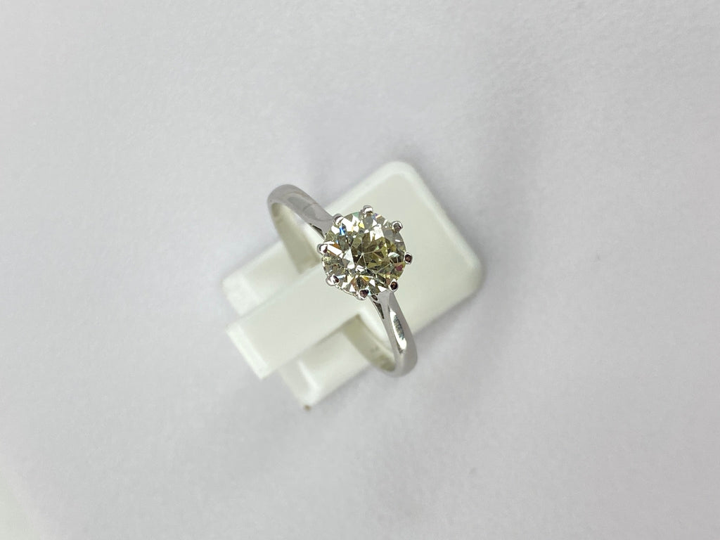 1.28ct Diamond Solitaire Engagement Ring in 18ct Gold – Certified L VS Diamond