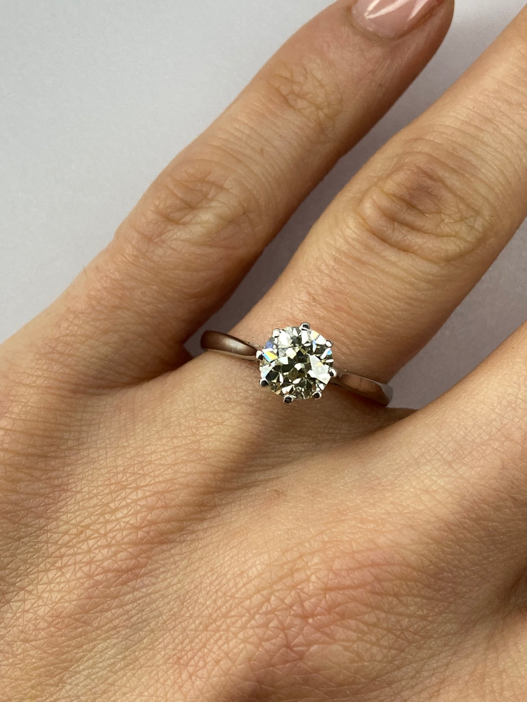 1.28ct Diamond Solitaire Engagement Ring in 18ct Gold – Certified L VS Diamond